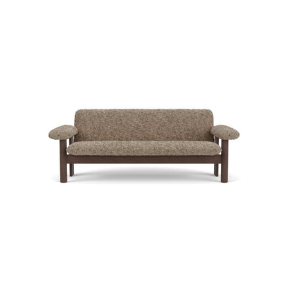 Audo Copenhagen Brasilia Sofa 2 Seater Solid Oak Base Upholstered With Pc3L Natural Oak Euus Cal117 Foam Sheepskin Curly Sahara Sheepskin Curly Nevotex