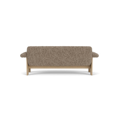 Audo Copenhagen Brasilia Sofa 2 Seater Solid Oak Base Upholstered With Pc3L Natural Oak Euus Cal117 Foam Sheepskin Curly Sahara Sheepskin Curly Nevotex