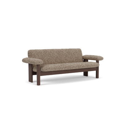 Audo Copenhagen Brasilia Sofa 2 Seater Solid Oak Base Upholstered With Pc3L Natural Oak Euus Cal117 Foam Sheepskin Curly Sahara Sheepskin Curly Nevotex