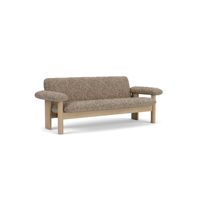 Audo Copenhagen Brasilia Sofa 2 Seater Solid Oak Base Upholstered With Pc3L Natural Oak Euus Cal117 Foam Sheepskin Curly Sahara Sheepskin Curly Nevotex
