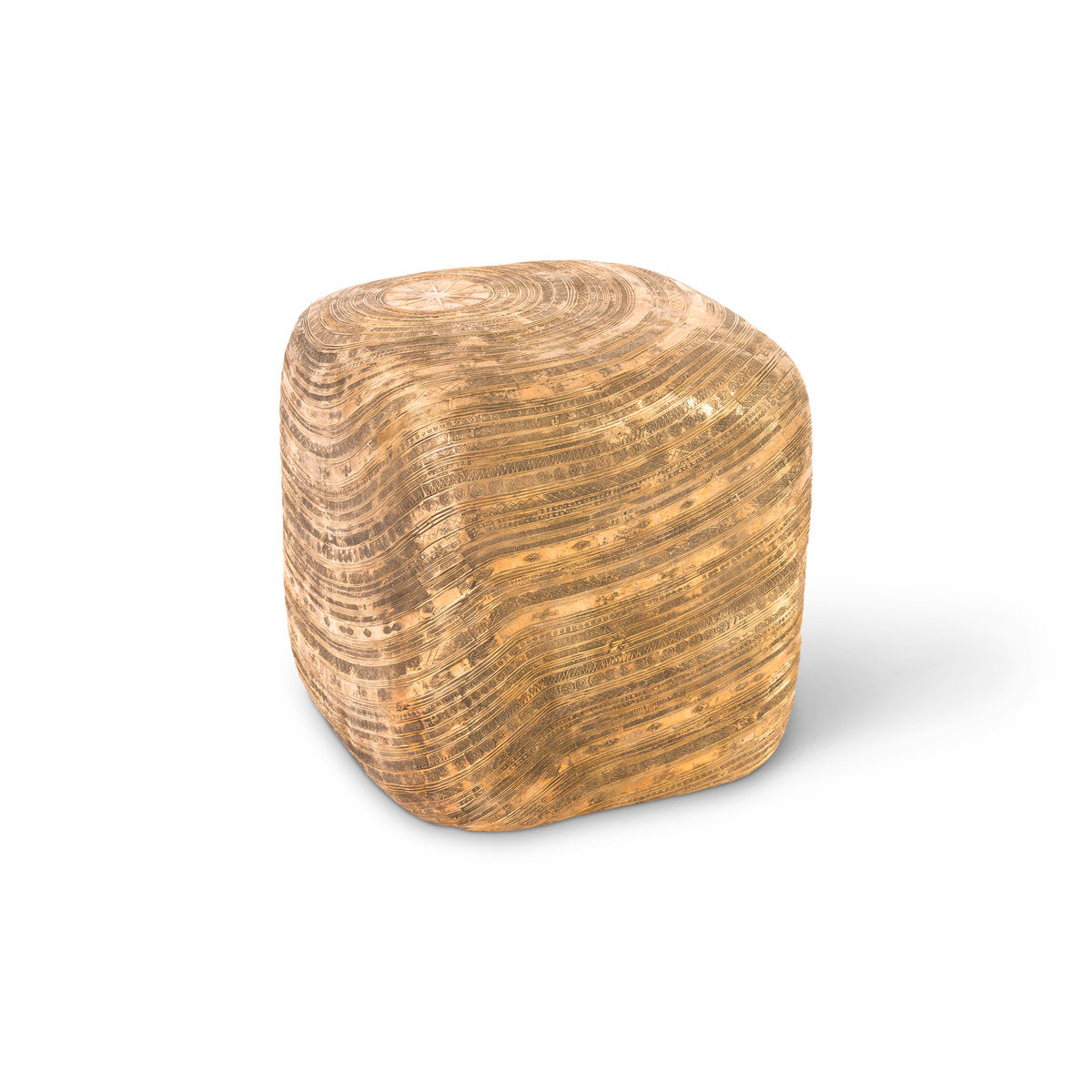 Brass Drum End Table