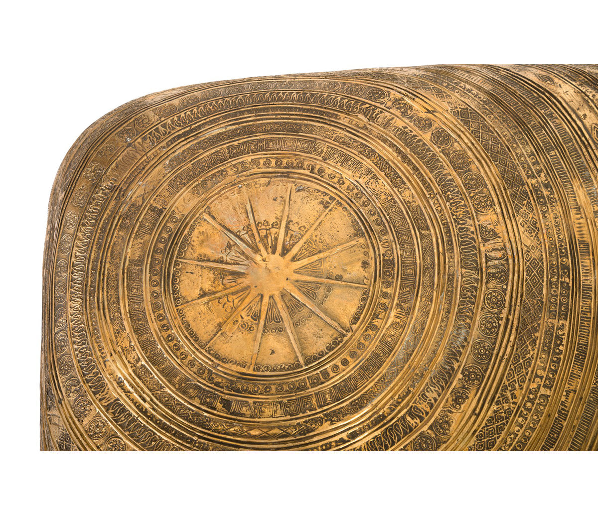 Brass Drum End Table