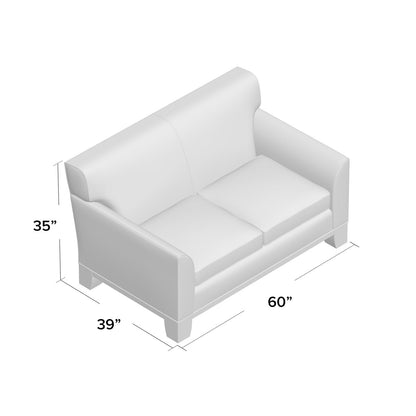Duralee Breese 60 Square Arm Loveseat