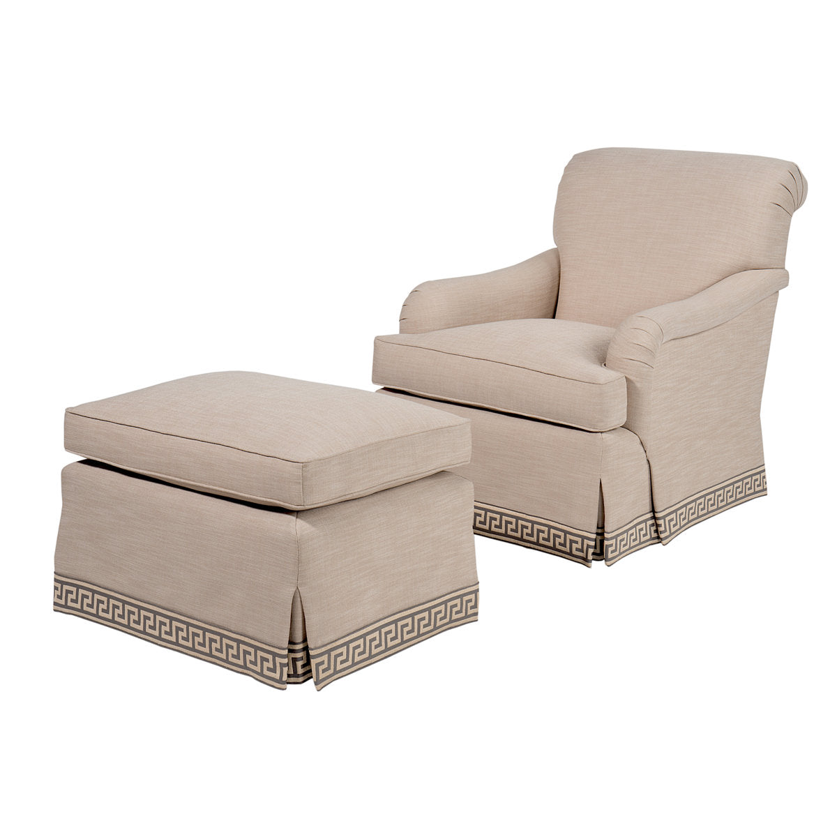Bristol Armchair Chair with Ottoman