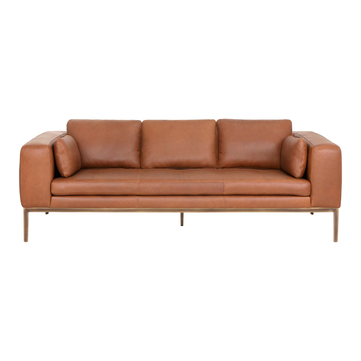 Sunpan Burr Sofa Behike Saddle Leather