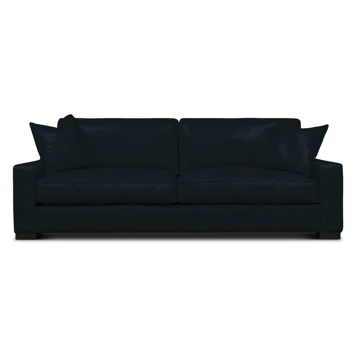 Eleanor Rigby Buttercup 96 Genuine Leather Square Arm Sofa