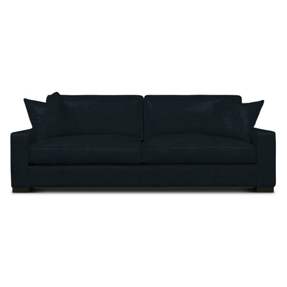 Eleanor Rigby Buttercup 96 Genuine Leather Square Arm Sofa