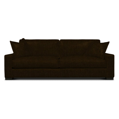 Eleanor Rigby Buttercup 96 Genuine Leather Square Arm Sofa