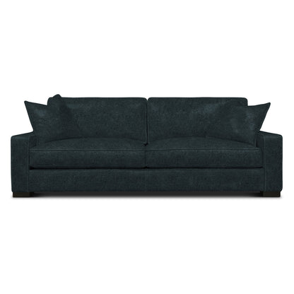 Eleanor Rigby Buttercup 96 Genuine Leather Square Arm Sofa