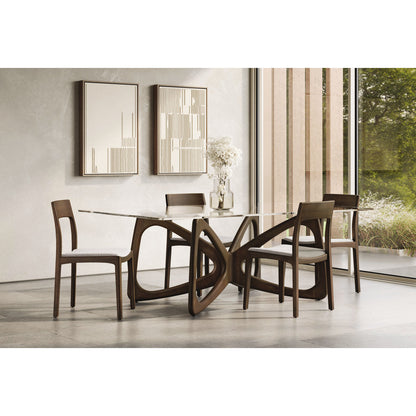 Butterfly Dining Glass Top Table