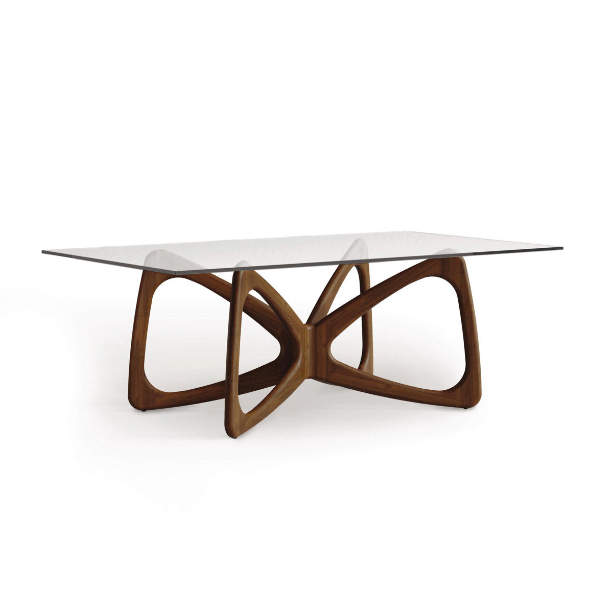 Butterfly Dining Glass Top Table