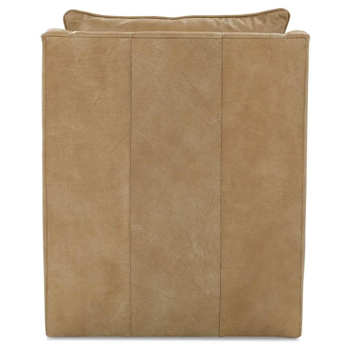 Butterscotch Kara Leather Swivel Glider
