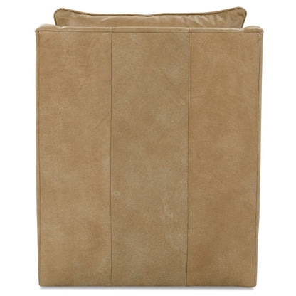 Butterscotch Kara Leather Swivel Glider