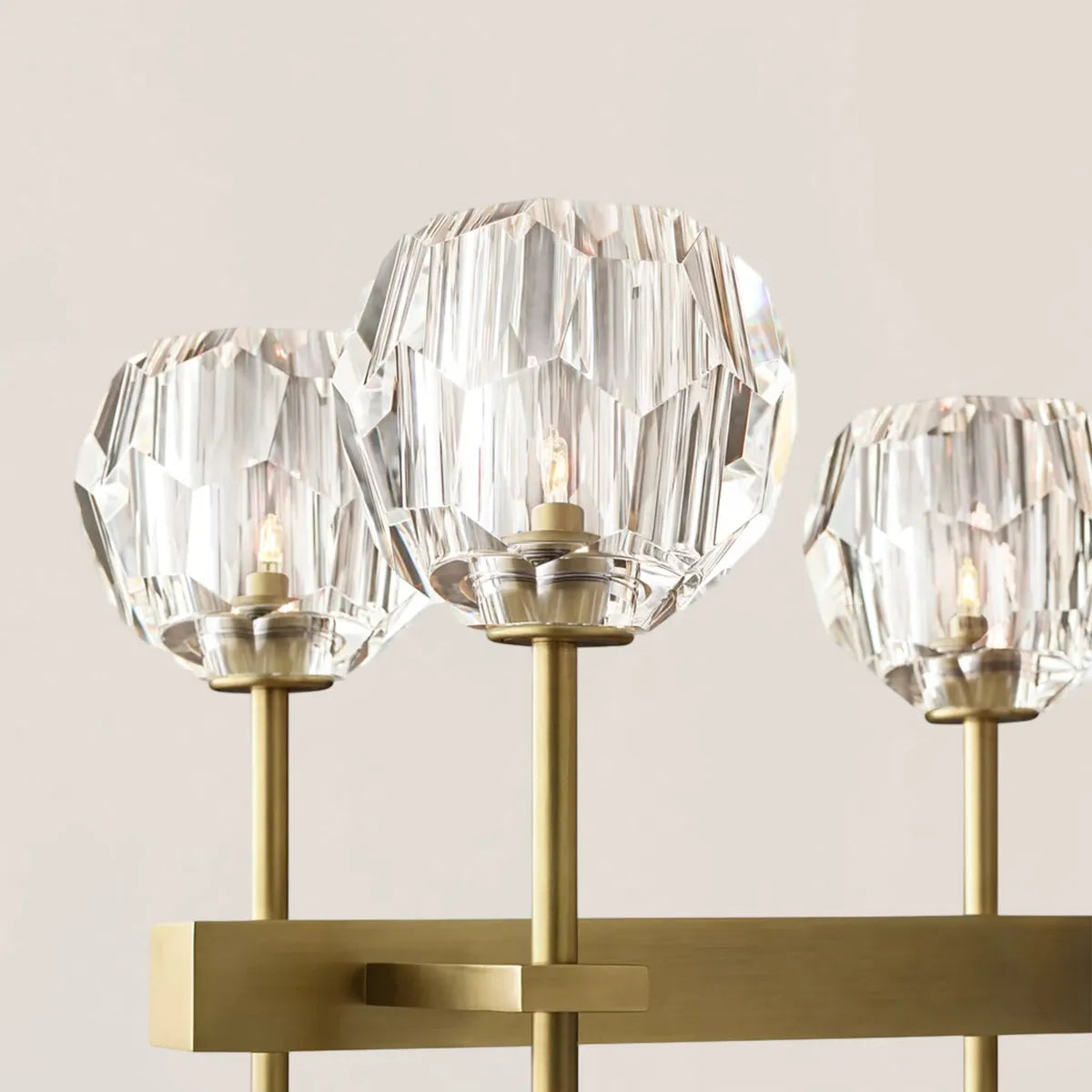 Boule De Crystal Clear Double Linear Chandelier 60"