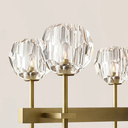 Boule De Crystal Clear Double Linear Chandelier 60"