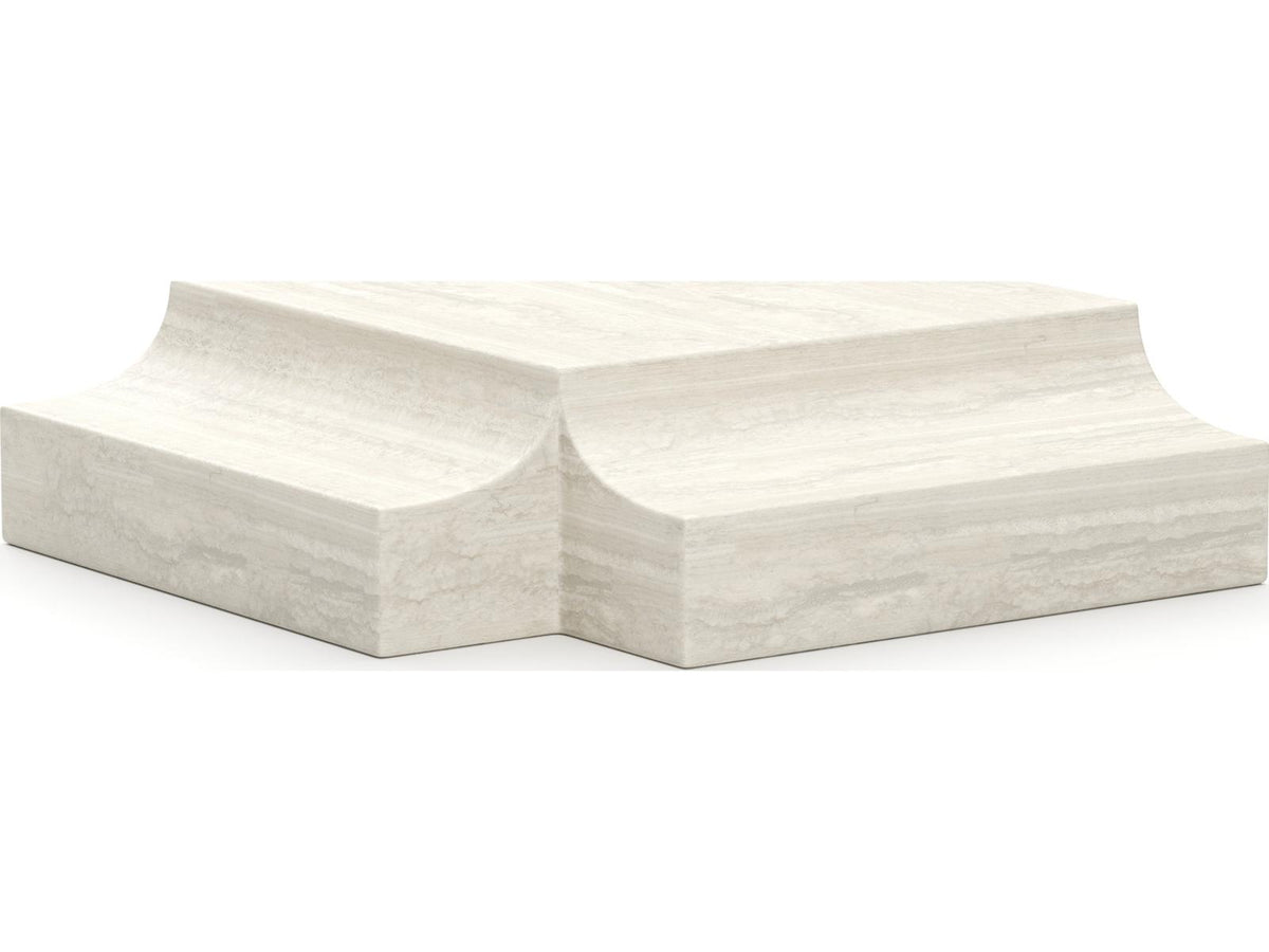 Overlap Square Stone End Table