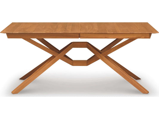 Exeter Rectangle Extension Dining Table in Natural Walnut with 2 Butterfly Leaves