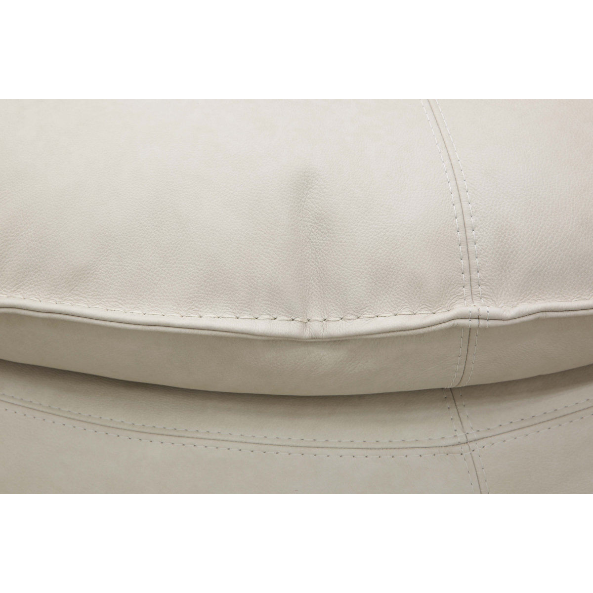 Callie Round Leather Ottoman