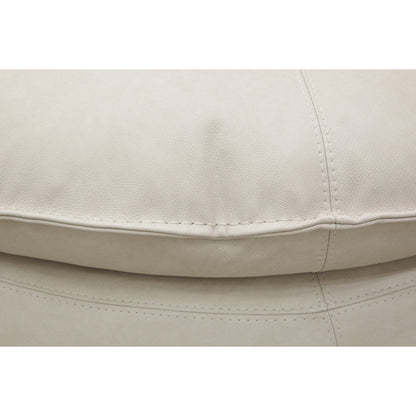 Callie Round Leather Ottoman