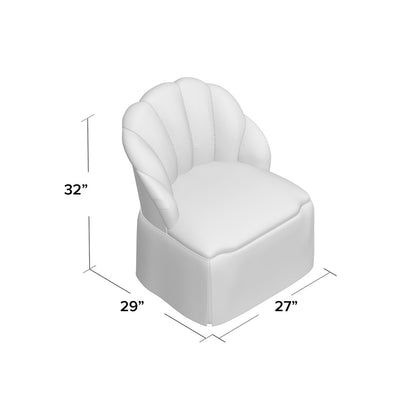Camille Slipper Chair Chair with Ottoman