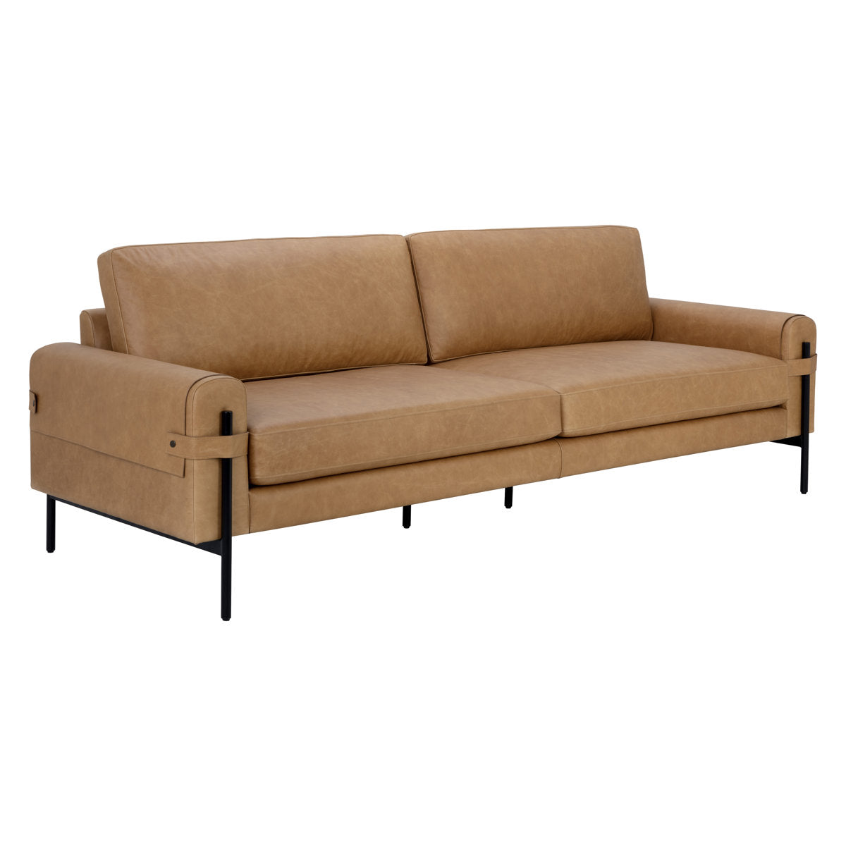 Sunpan Camus Sofa Ludlow Sesame Leather