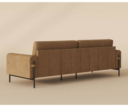 Sunpan Camus Sofa Ludlow Sesame Leather