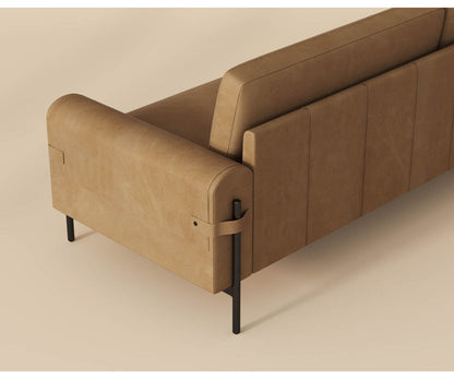 Sunpan Camus Sofa Ludlow Sesame Leather