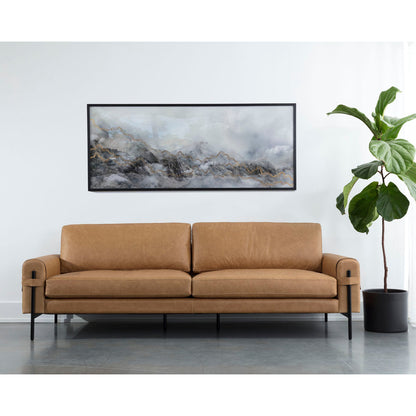 Sunpan Camus Sofa Ludlow Sesame Leather