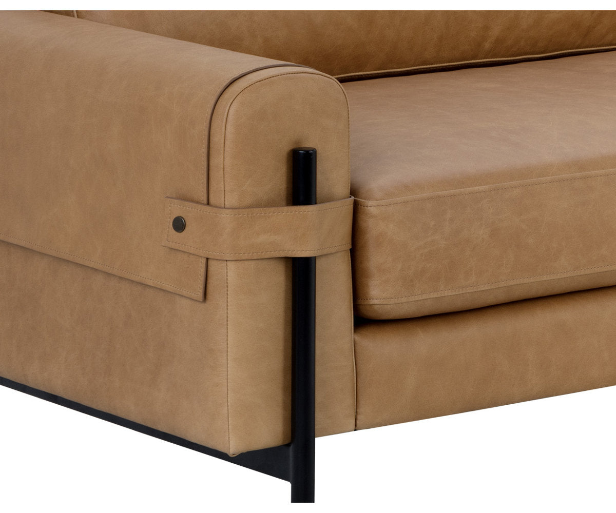 Sunpan Camus Sofa Ludlow Sesame Leather