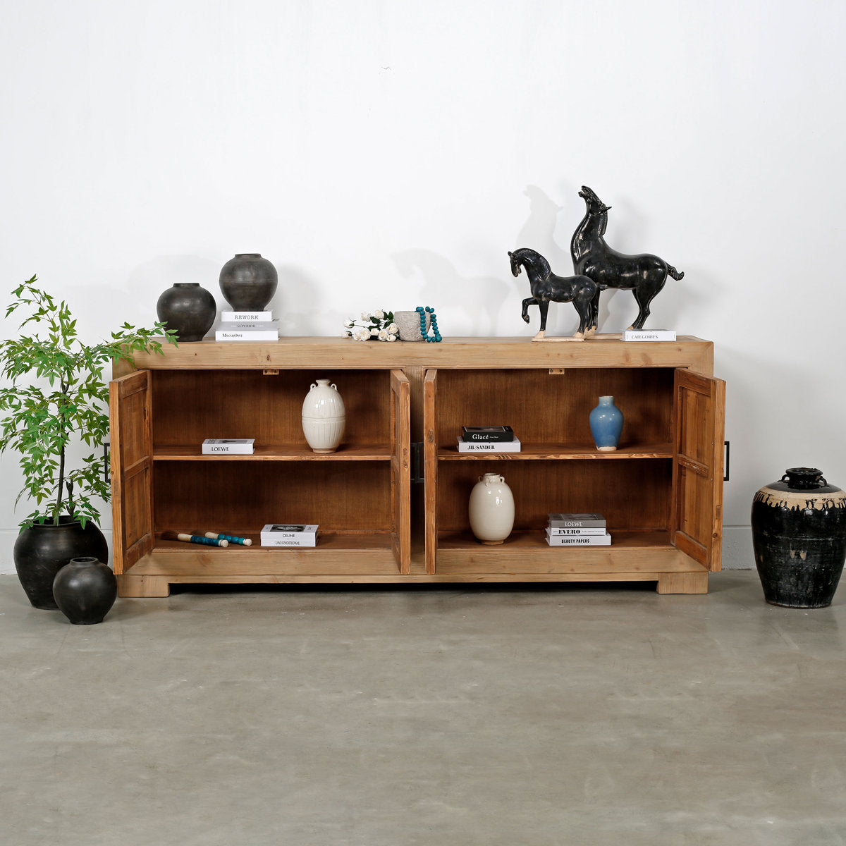 Capri 101'' W Solid Wood Sideboard