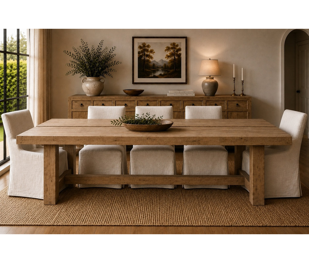 Capri Pine Wood Dining Table