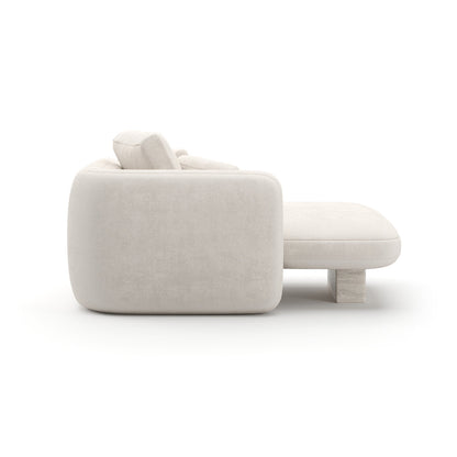 Caracole Overlap Laf Chaise Ecru