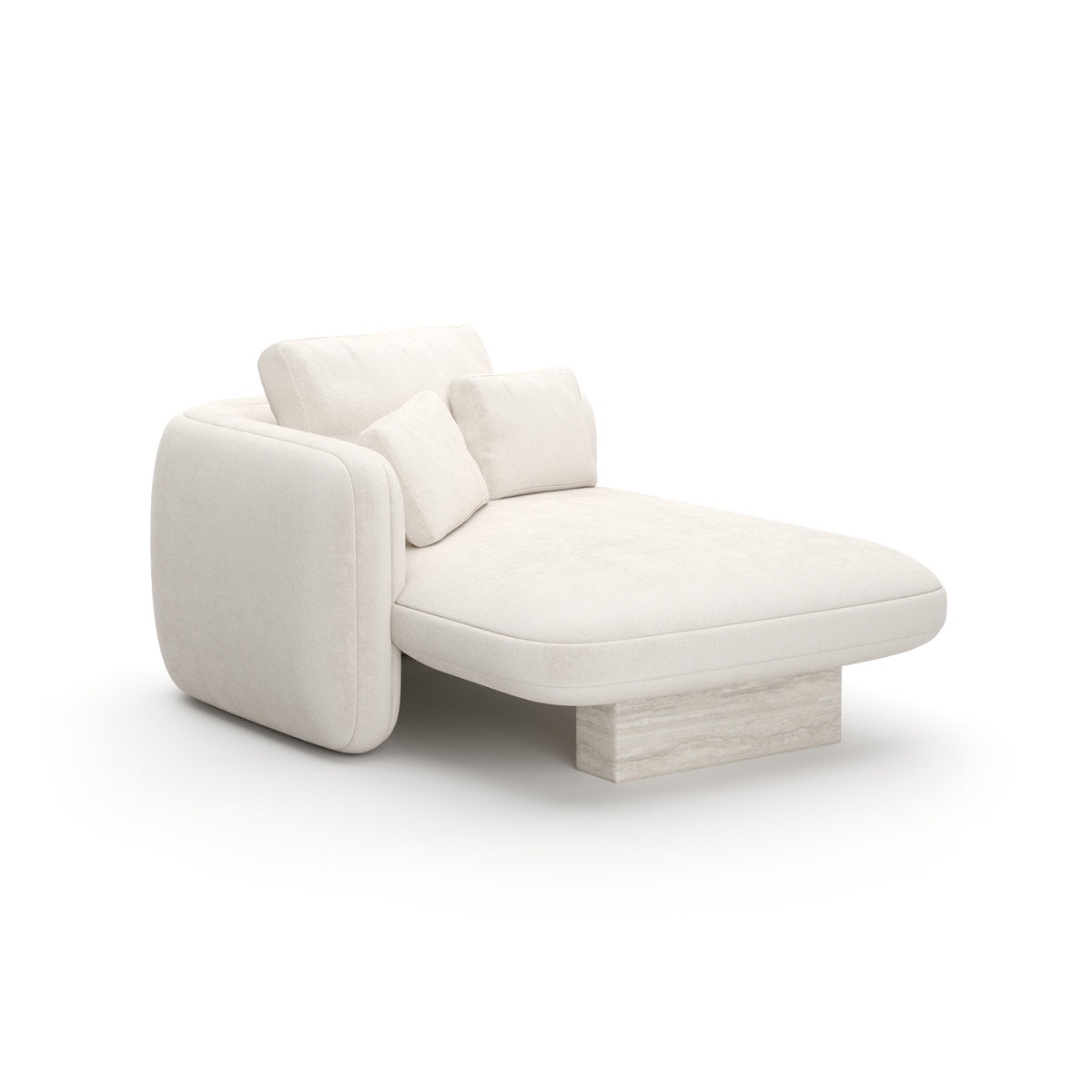 Caracole Overlap Laf Chaise Ecru