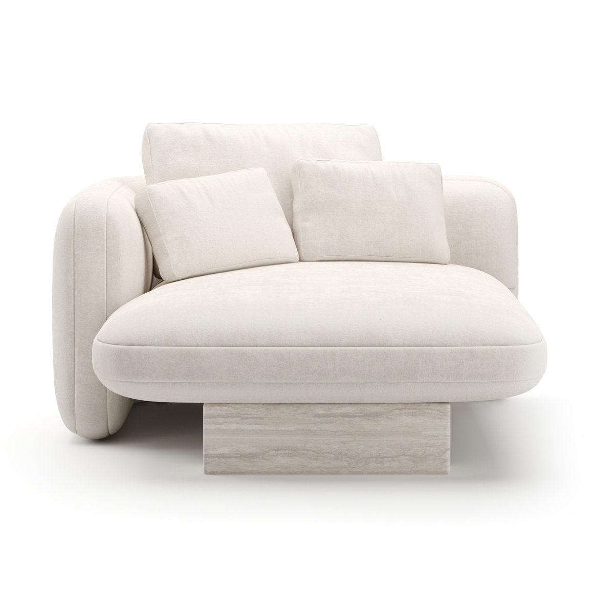 Caracole Overlap Laf Chaise Ecru