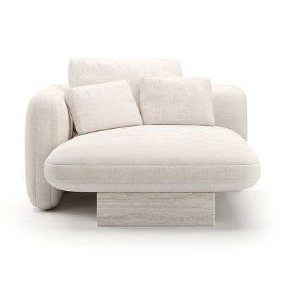 Caracole Overlap Laf Chaise Ecru