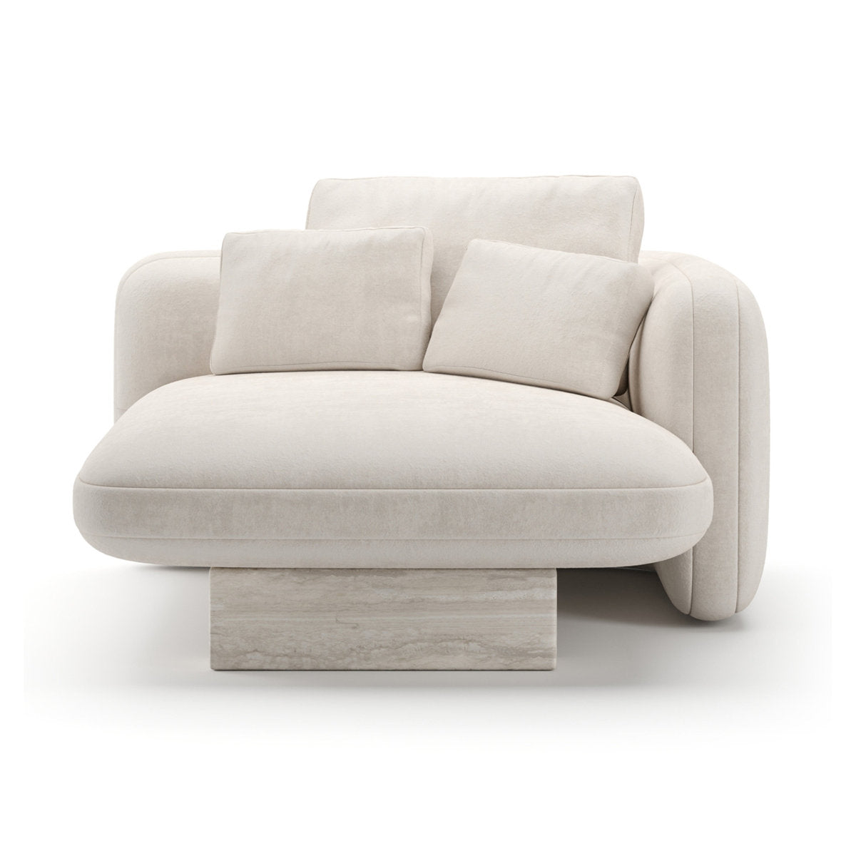 Caracole Overlap Raf Chaise Ecru