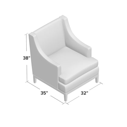 Cardiff Armchair Chair with Ottoman
