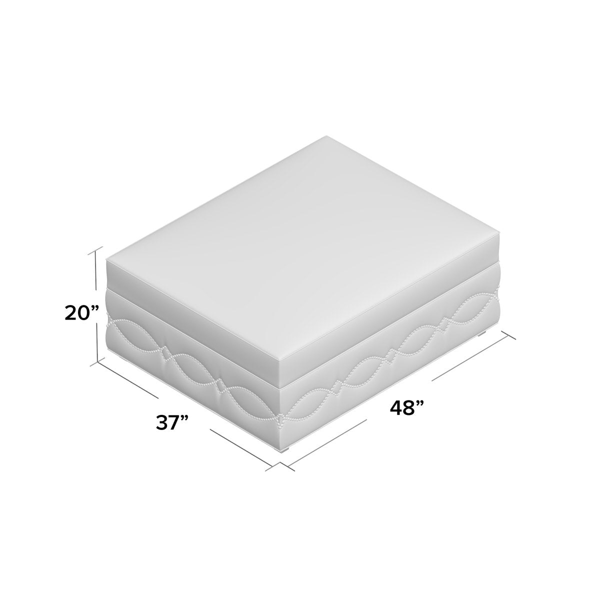 Duralee Carlton 47 Rectangle Storage Ottoman