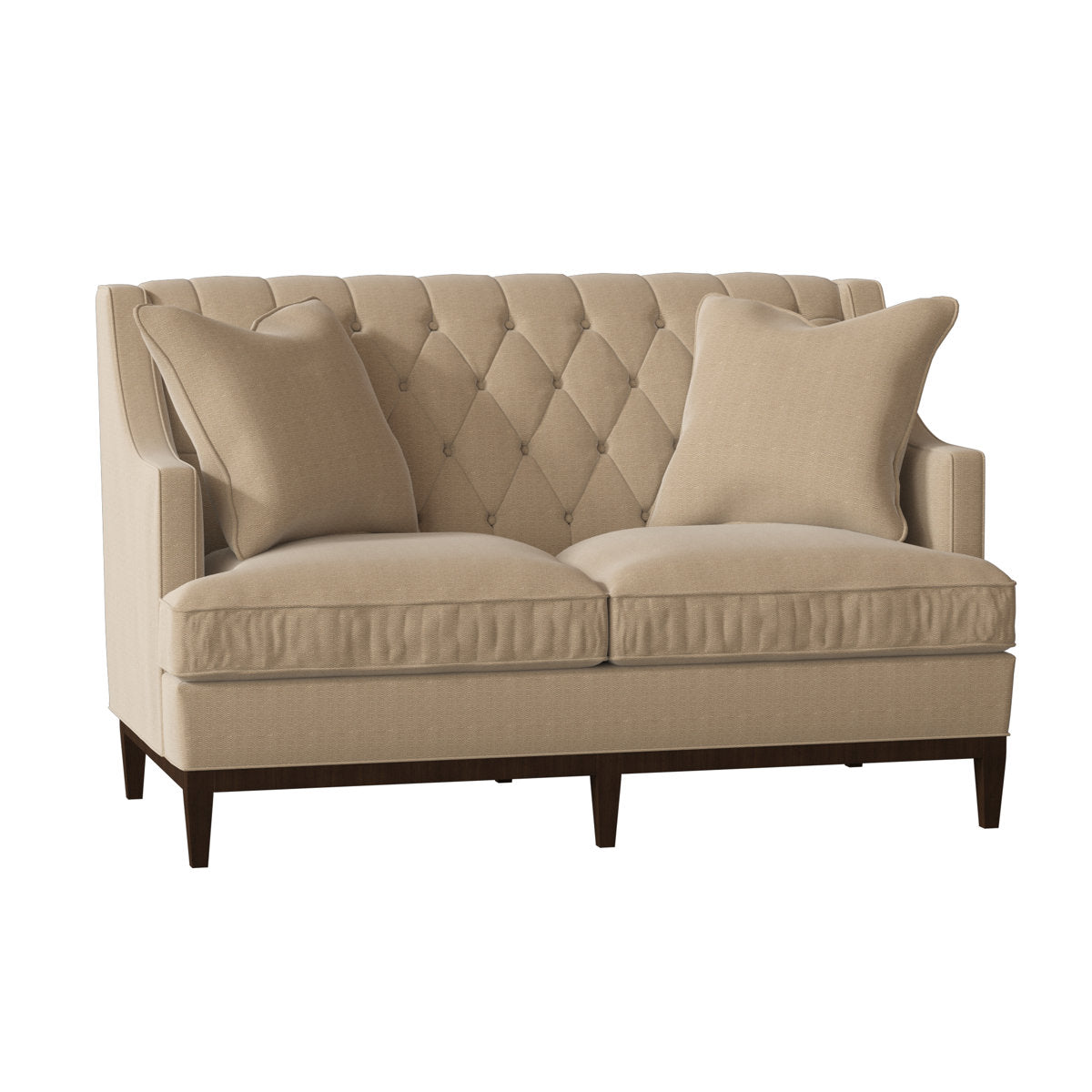 Duralee Carmel 60 Recessed Arm Loveseat
