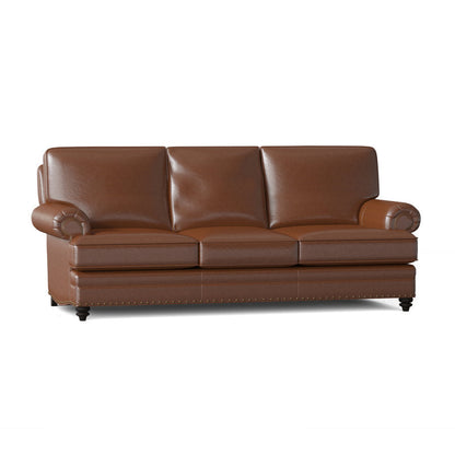 Bradington Young Carrado 875 Genuine Leather Rolled Arm Sofa