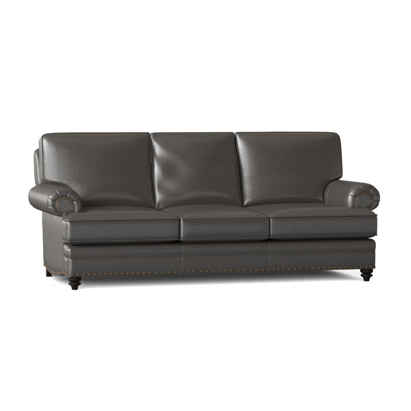 Bradington Young Carrado 875 Genuine Leather Rolled Arm Sofa
