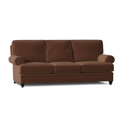 Bradington Young Carrado 875 Genuine Leather Rolled Arm Sofa