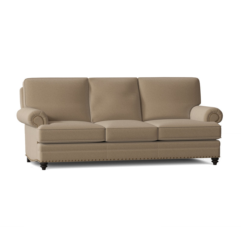 Bradington Young Carrado 875 Genuine Leather Rolled Arm Sofa