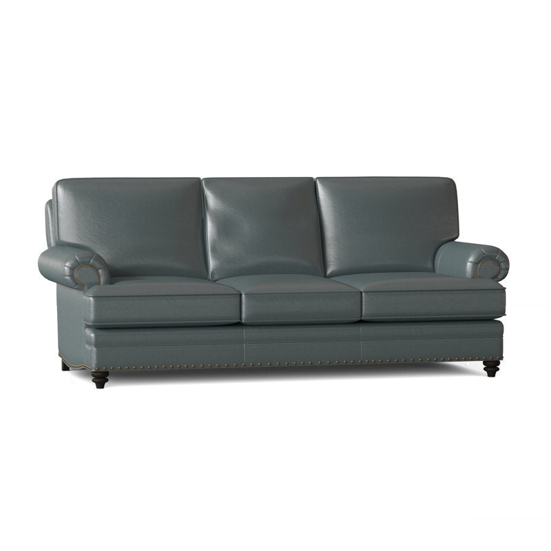 Bradington Young Carrado 875 Genuine Leather Rolled Arm Sofa
