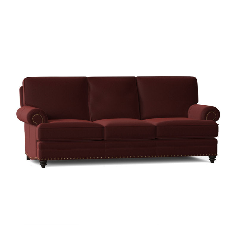 Bradington Young Carrado 875 Genuine Leather Rolled Arm Sofa