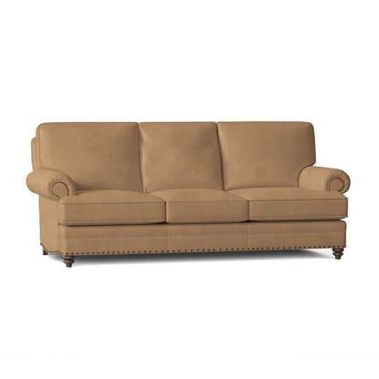 Bradington Young Carrado 875 Genuine Leather Rolled Arm Sofa