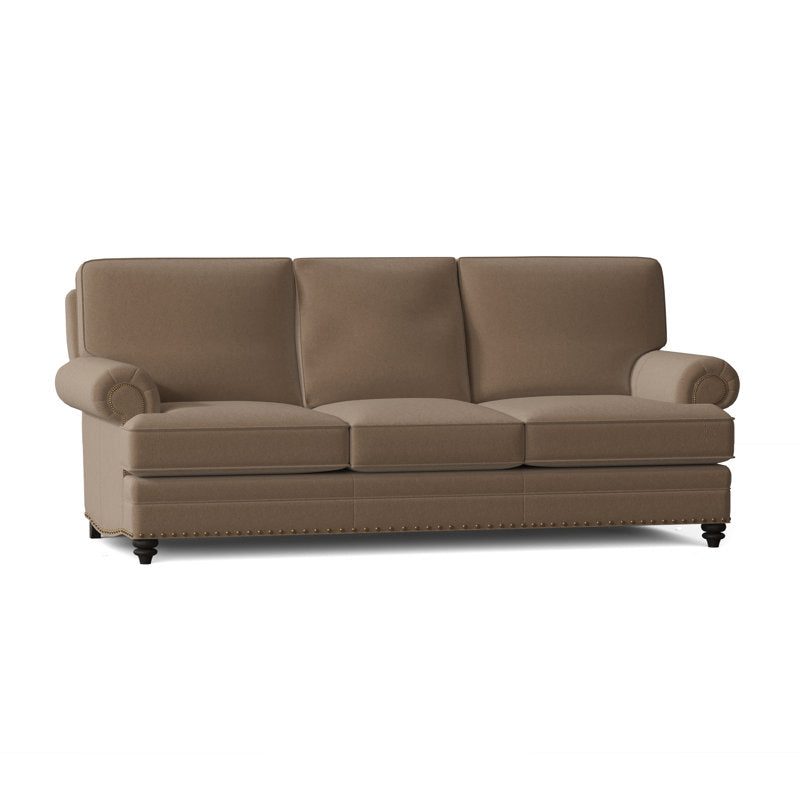Bradington Young Carrado 875 Genuine Leather Rolled Arm Sofa