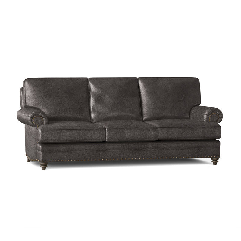 Bradington Young Carrado 875 Genuine Leather Rolled Arm Sofa