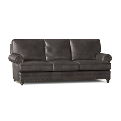 Bradington Young Carrado 875 Genuine Leather Rolled Arm Sofa