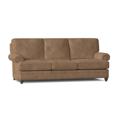 Bradington Young Carrado 875 Genuine Leather Rolled Arm Sofa